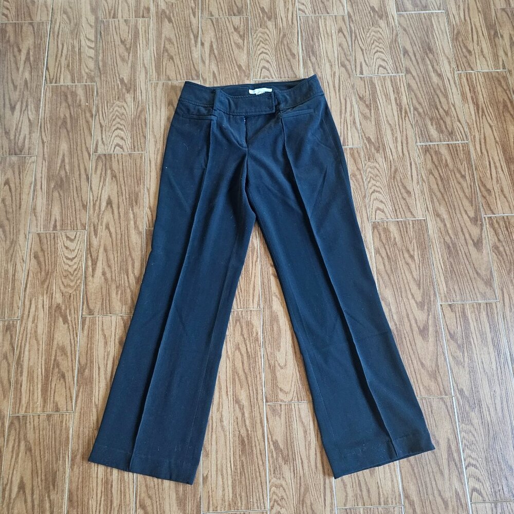 Bridget D Black Wide Leg Trousers | Size Medium | High Waist Office Pants